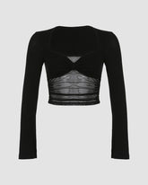 Ashfeather Mesh Sweetheart Top